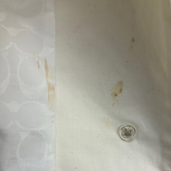 Coach Ivory Trench Coat Size large - Picture 7 of 7